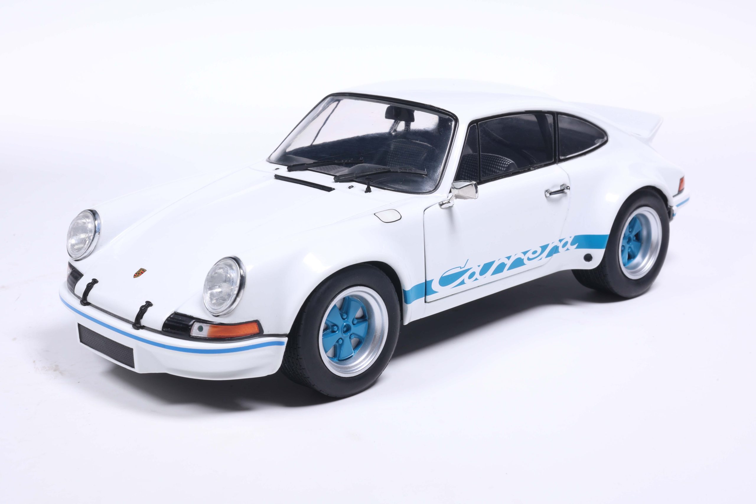PORSCHE 911 RSR WHITE / BLUE CARRERA STRIPES 1973