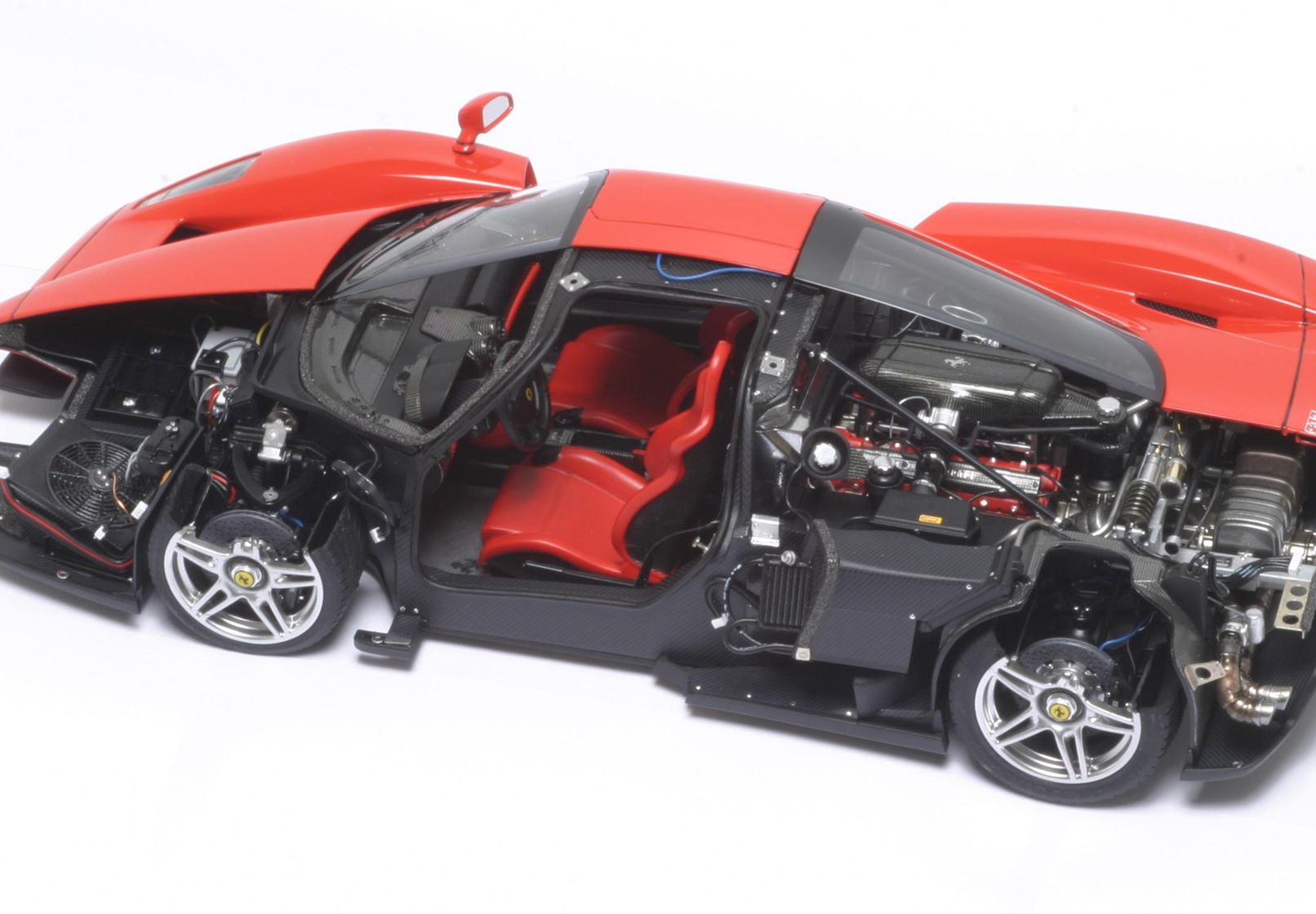 Ferrari Enzo open diecast Rosso Corsa - Silver wheels - Luxury pack – Bild 5