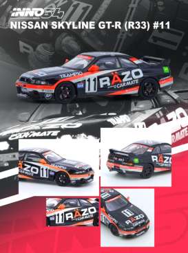 Nissan Skyline GT-R R33 #11 *Razo Trampio* N1 Super Endurance Series, Sendan Highland 1995 Winner, black/red/white