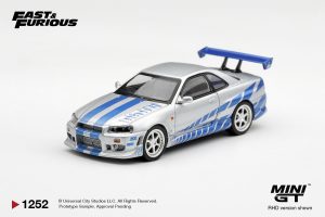 NISSAN SKYLINE GT-R (R34) CWEST – FAST & FURIOUS – BRIAN O’CONNER (BLISTER PACK) 2003