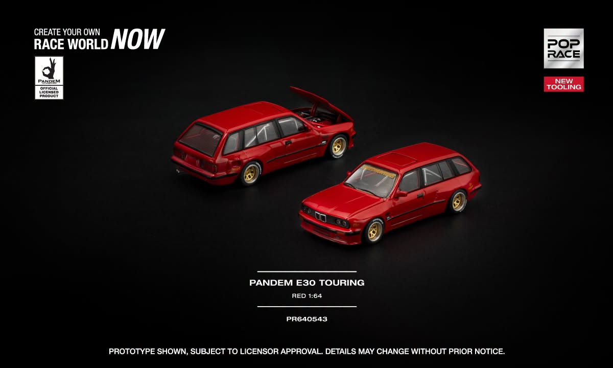 BMW Pandem E30 Touring, red