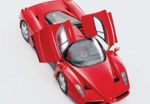 Ferrari Enzo open diecast Rosso Corsa – Silver wheels – Luxury pack
